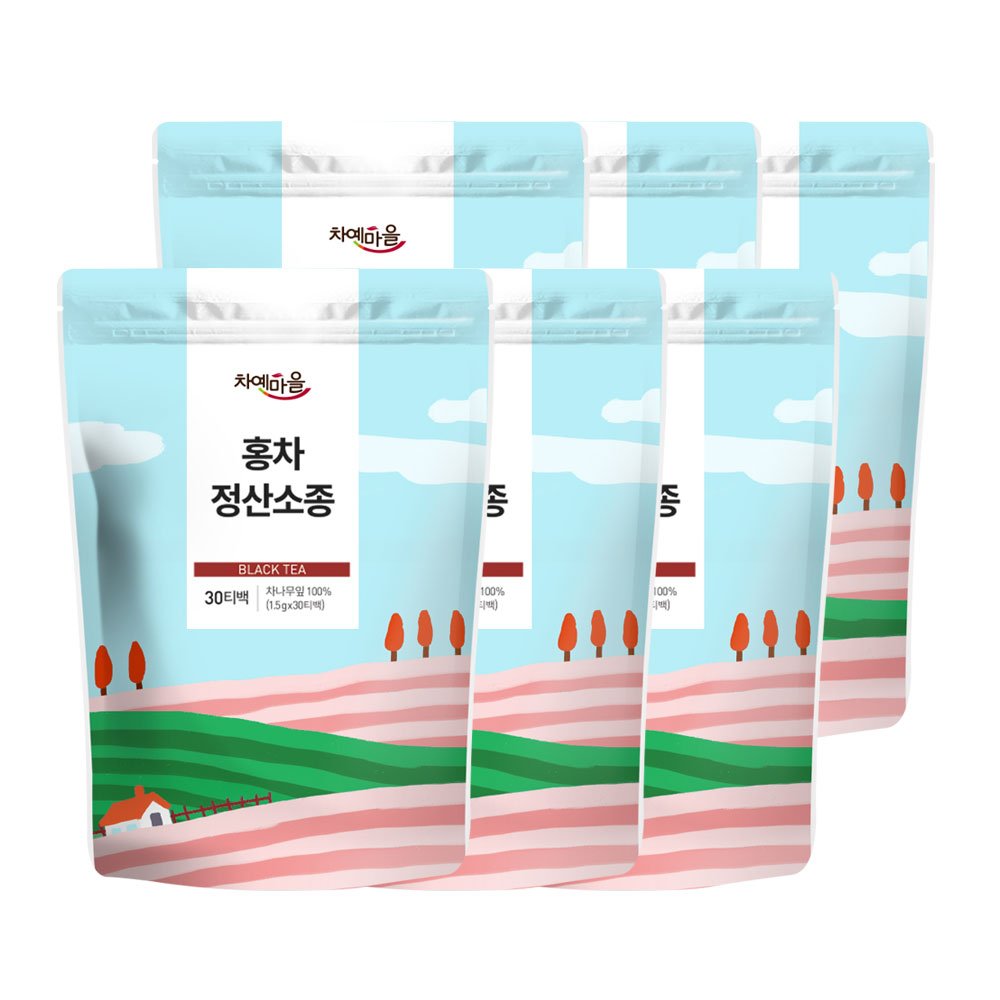 차예마을 정산소종(비훈연) 홍차 30티백 x 6팩