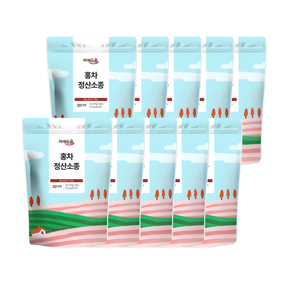 차예마을 정산소종(비훈연) 홍차 30티백 x 10팩