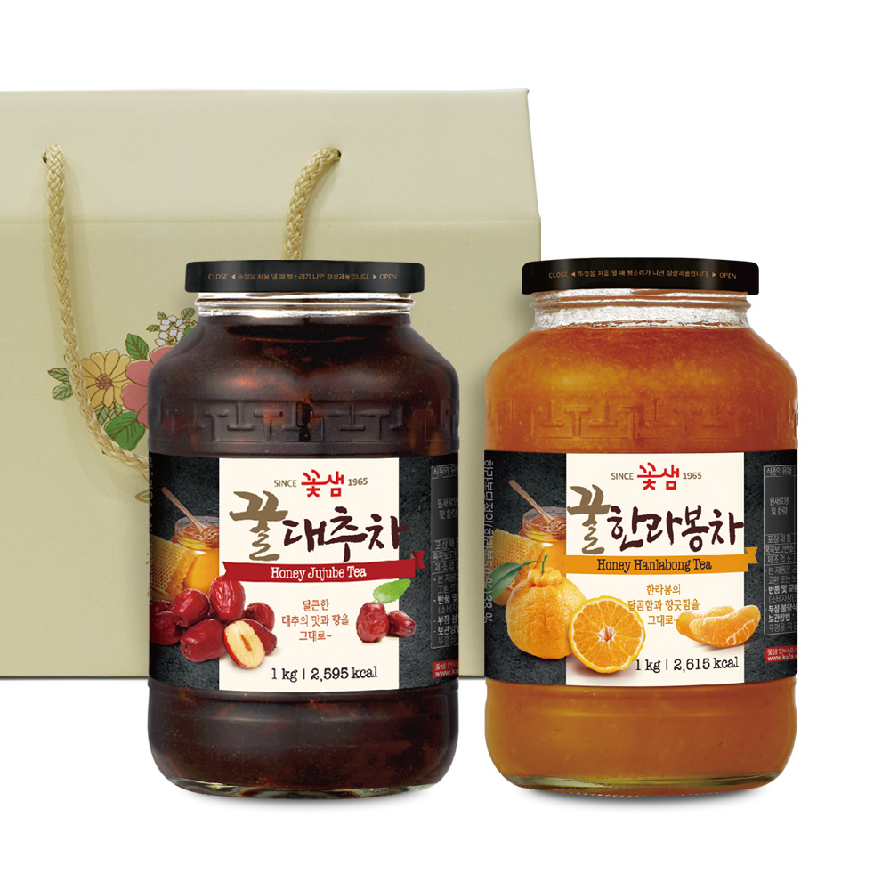 차예마을 대추 한라봉 꿀 과일 청 2종 차선물세트 추석 명절