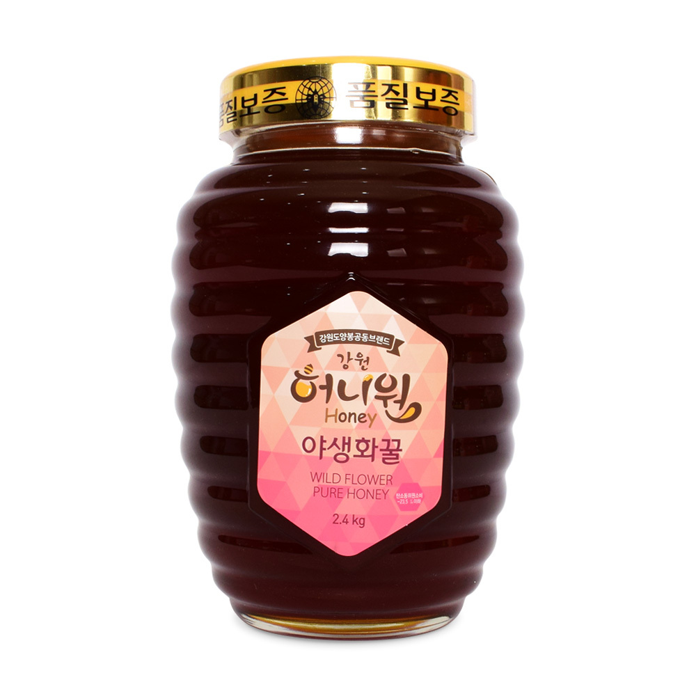 허니원 국산 천연 벌꿀 야생화꿀 2.4kg
