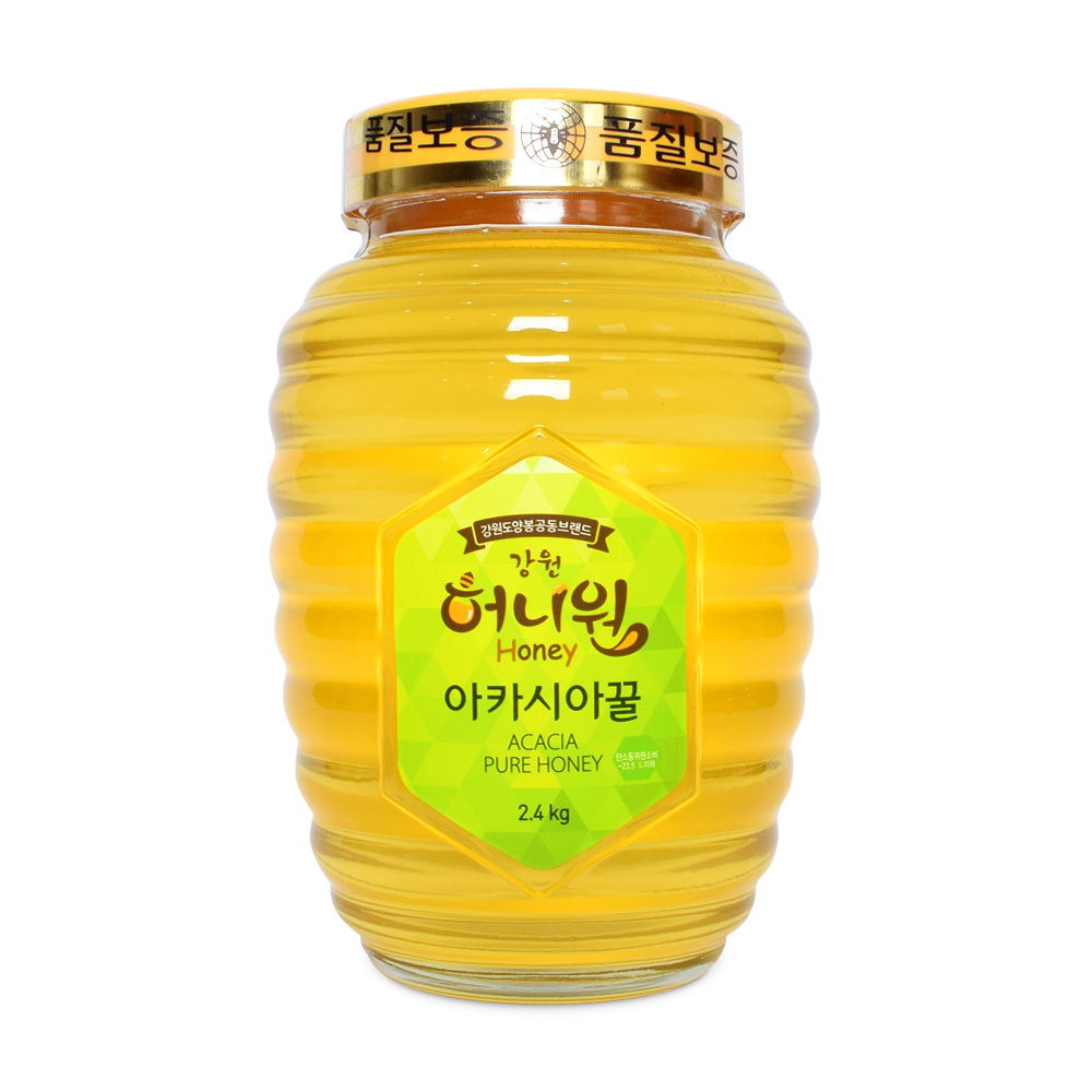 허니원 국산 천연 벌꿀 아카시아꿀 2.4kg